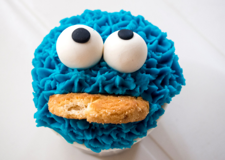 cookie monster cupcake
