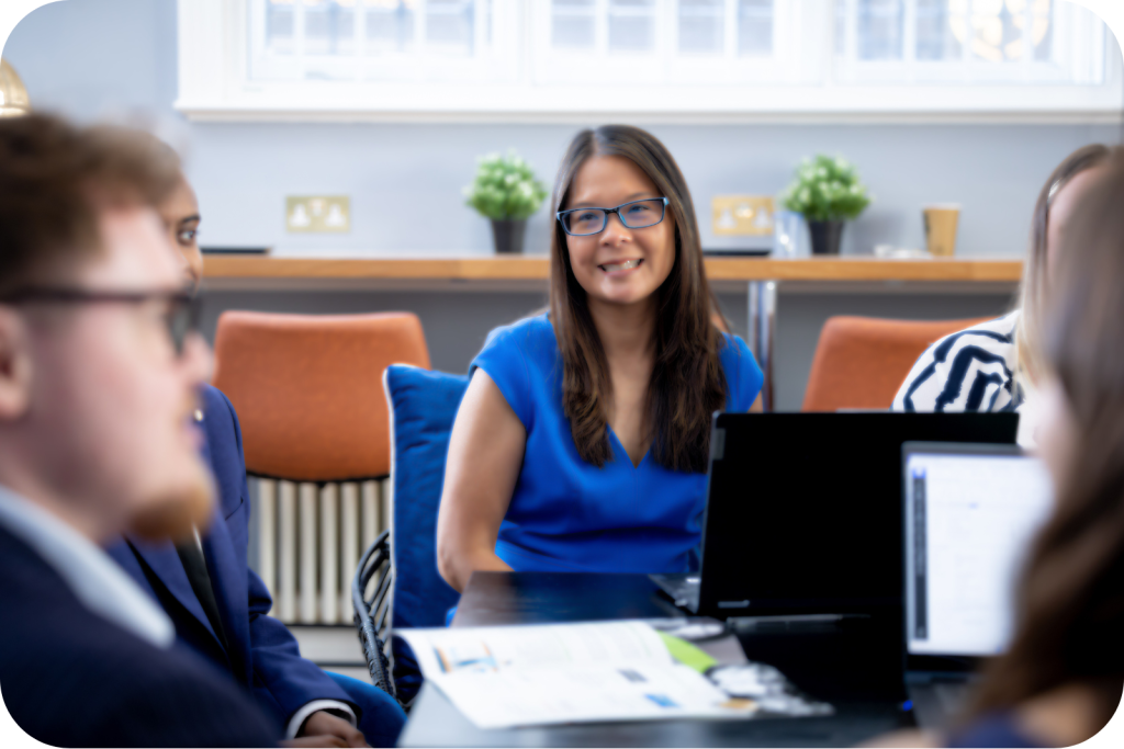 Support Tree team collaborating in a London office environment